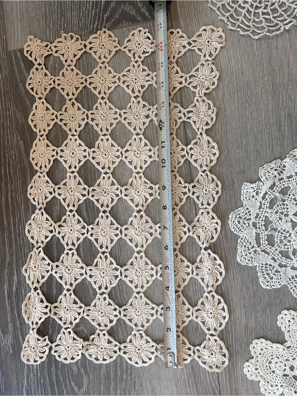 Handmade White Crochet Doily Set - Elegant Table Accents